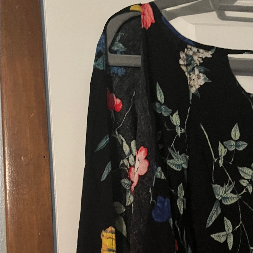 Old Navy Black Dress with Colorful Floral Print - Picture 4 of 6